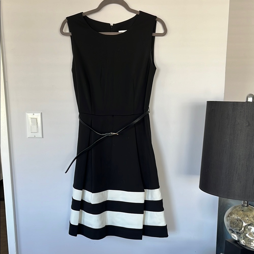 Elegant Black and White Dress